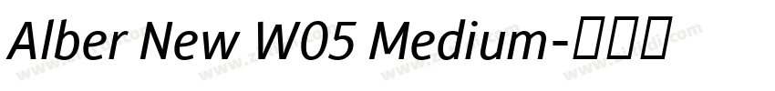 Alber New W05 Medium字体转换
